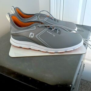 Footjoy Superlites XP Men's Gray Lace-up Low-Top Spikeless Golf Shoes Size 9M
